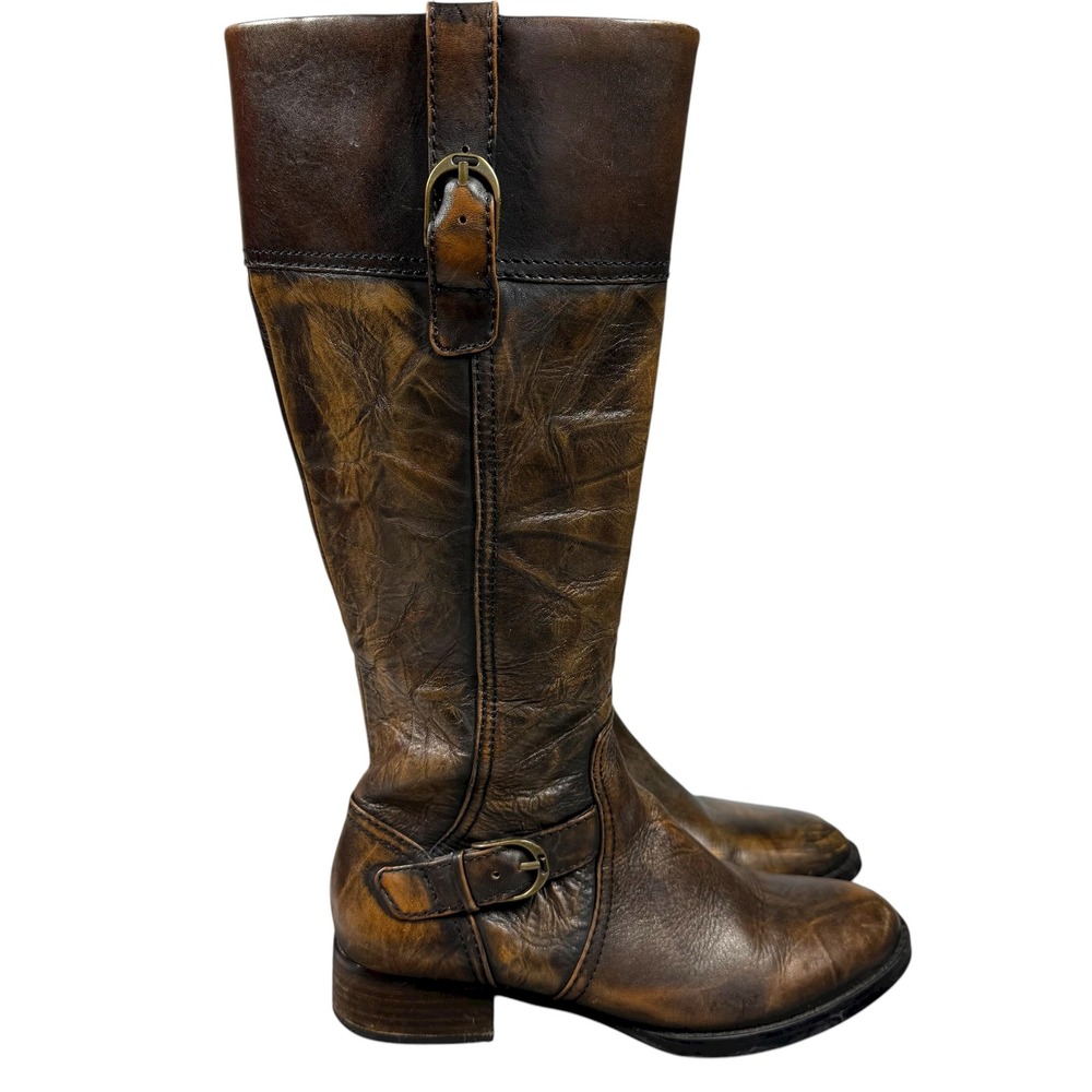 Ariat Womens 7B Brown Leather Tall Riding Boots Style 10015435 Sample Brushed